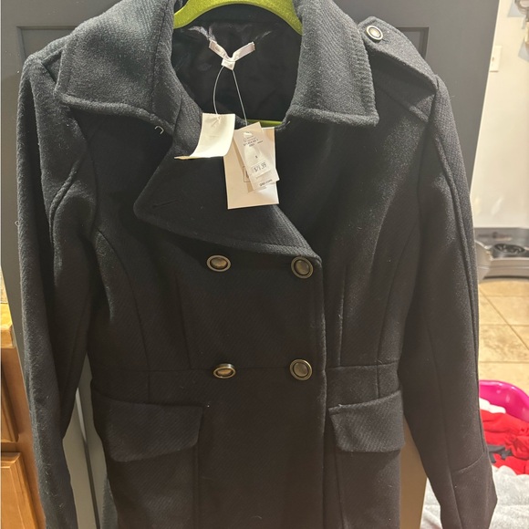 GAP Jackets & Blazers - New with tags! GAP Black Double-Breasted Pea Coat - small